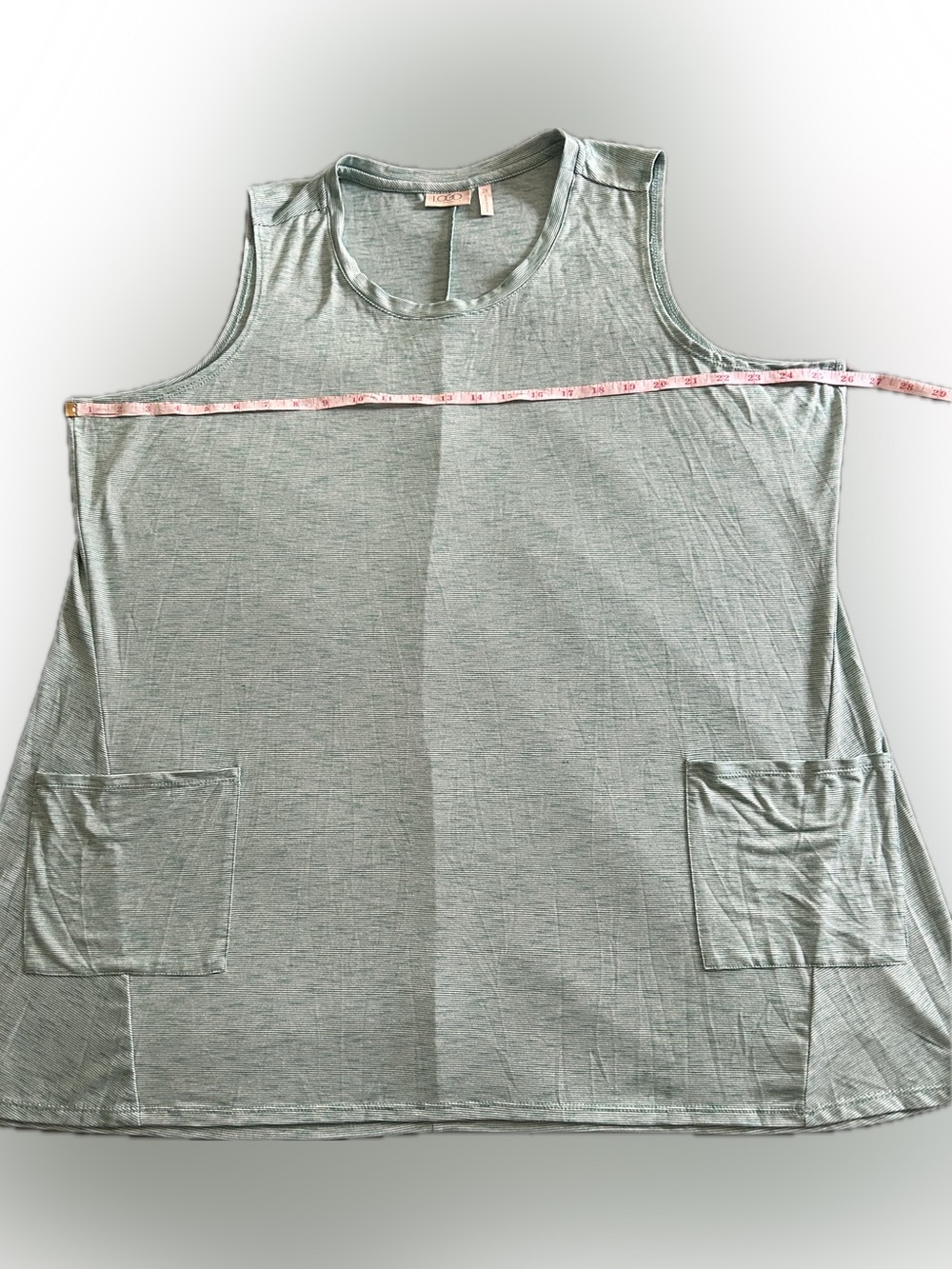 LOGO by Lori Goldstein Sleeveless Tunic Tank in Sage Green - Picture 3 of 6